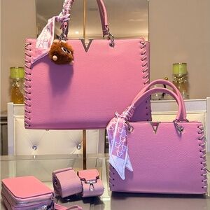 Chic Pink Women's Tote Bag Set